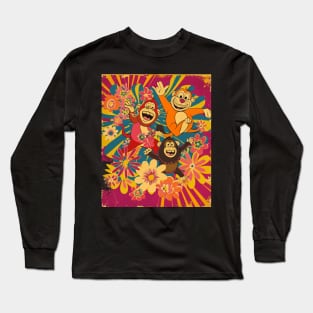 Monkey Banana Splits Craze Long Sleeve T-Shirt